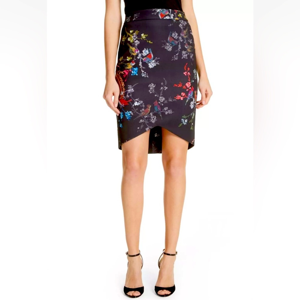 NWT Ted Baker London Opulent Fauna Hi-Lo Pencil Skirt Size 3